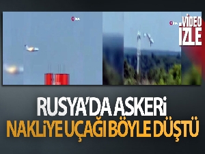 Rusya'da 3 kişinin bulunduğu askeri nakliye uçağı düştü