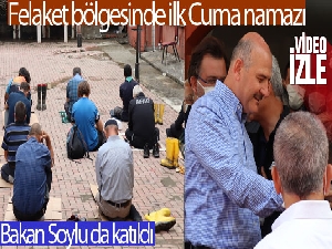 Felaket bölgesindeki ilk Cuma namazı
