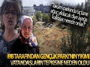 Yeşilpınar Gençlik Parkı'nın yıkımına vatandaşlardan tepki