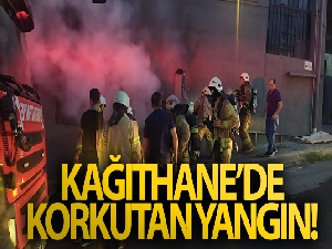 Kağıthane'de 6 katlı plastik fabrikasında korkutan yangın