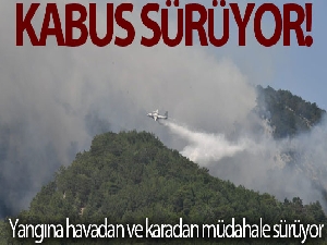 Kazdağları yangını sürüyor