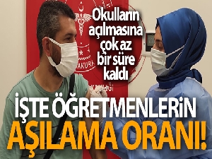 Öğretmenlerin yüzde 83'ü aşı oldu