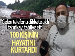 Gelen telefonu dikkate aldı, fabrikayı tahliye ederek 100 kişinin hayatını kurtardı