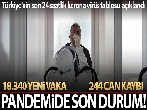 Son 24 saatte korona virüsten 244 kişi hayatını kaybetti