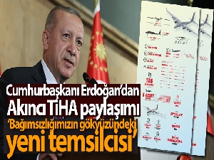 Cumhurbaşkanı Erdoğan'dan Akıncı TİHA paylaşımı