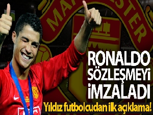 Cristiano Ronaldo resmen Manchester United'ta