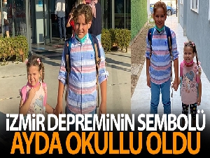 Depremin sembolü Ayda okullu oldu