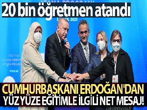 Cumhurbaşkanı Erdoğan'dan yüz yüze eğitimle ilgili net mesaj