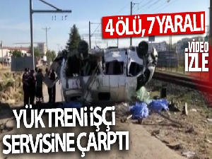 Tekirdağ'da hemzemin geçitte yük treni işçi servisine çarptı: 6 ölü