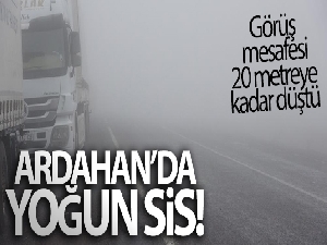 Ardahan'da yoğun sis ulaşımı olumsuz etkiliyor