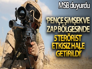 MSB: '5 terörist etkisiz hale getirildi'