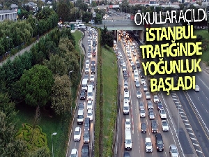 Okullar açıldı, İstanbul trafiğinde yoğunluk başladı