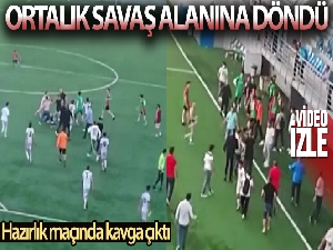 İstanbul'da oynanan hazırlık maçında kavga çıktı