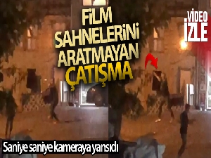 İstanbul'da torbacılar arasında film sahnelerini aratmayan çatışma kamerada