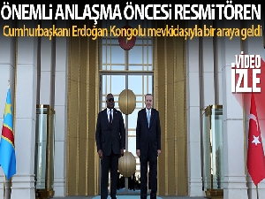 Cumhurbaşkanı Erdoğan, Kongo Cumhurbaşkanı Tshilombo'yu resmi törenle karşıladı