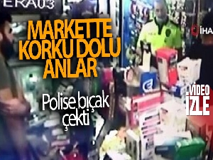 Kimlik göstermeyip polise bıçak çeken şüpheli, vurularak etkisiz hale getirildi