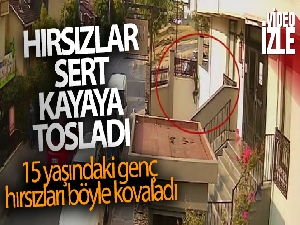 Hırsızlar sert kayaya tosladı, 15 yaşındaki genç hırsızları böyle kovaladı