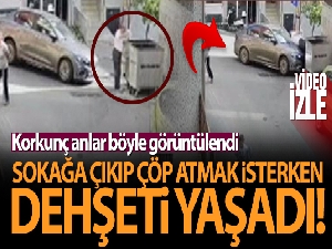 Şişli'de feci kaza kamerada, çöp atarken dehşeti yaşadı