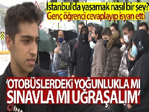 Kadıköy'de öğrencinin yağmur sonrası trafik ve otobüs isyanı