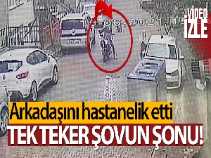 İstanbul'da ilginç kaza: Tek teker şovu sonrası arkadaşını düşürdü