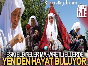Eski elbiselerden sökülen ipler, Kırgız kadınlarının maharetli ellerinde halı ve kilime dönüşüyor