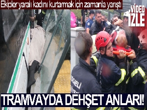 Tramvay ile durak arasında can pazarı