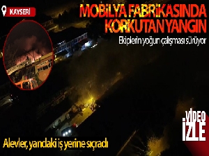 Kayseri OSB'de mobilya fabrikasında yangın