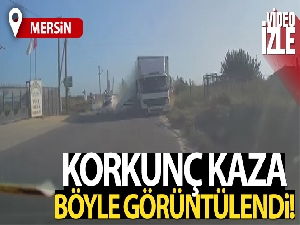 Mersin'de 4 kişinin yaralandığı kaza kamerada