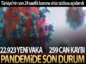 Son 24 saatte korona virüsten 259 kişi hayatını kaybetti