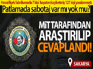 Havai fişek fabrikasındaki sabotaj iddiasına MİT'ten cevap