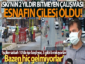 Üsküdar'da 2 yıldır bitmeyen İSKİ çalışması esnafın çilesi oldu