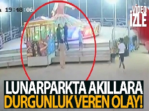 Lunaparkta balerine binme kavgası kamerada
