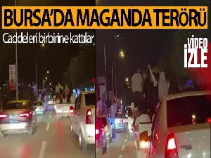 Bursa'da asker ve düğün konvoyunda caddeleri birbirine kattılar