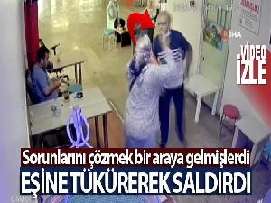 Şişli'de konuşmak için gelen eşini yüzüne tükürüp darp etti