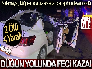 Aksaray'da düğün yolunda feci kaza: 2 ölü, 4 yaralı