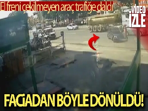 El frenini çekmeyi unuttukları araç trafiğe daldı
