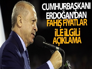 Cumhurbaşkanı Erdoğan'dan fahiş fiyatlar ile ilgili açıklama