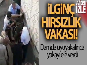 Hırsız damda uyuyakalınca yakayı ele verdi