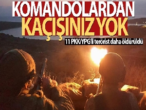 MSB: 11 PKK/YPG'li terörist etkisiz hale getirildi