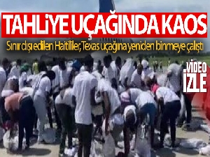 Sınır dışı edilen Haitililer, Texas uçağına yeniden binmeye çalıştı