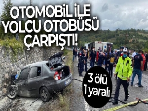 Bartın'da otomobil ile yolcu otobüsü çarpıştı! Ölü ve yaralılar var