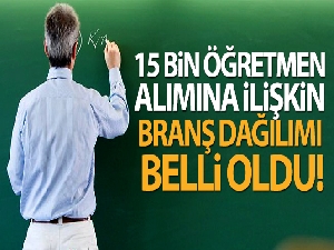 15 bin öğretmen alımına ilişkin kontenjan dağılımı belli oldu