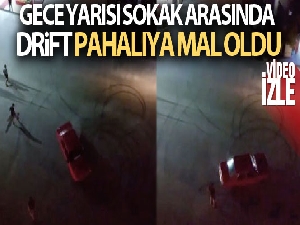 Gece yarısı sokak arasında drift pahalıya mal oldu