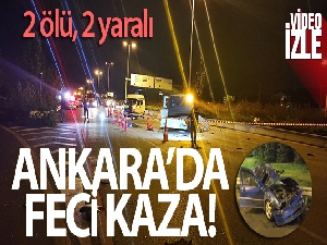 Ankara'da aydınlatma direklerine bakım yapan işçilere araba çarptı: 2 ölü, 2 yaralı