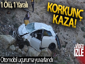 Hisarcık'ta otomobil uçuruma yuvarlandı: 1 ölü, 1 yaralı