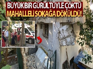 Kadıköy'de 25 yıllık binanın balkonları çöktü, mahalleli sokağa döküldü