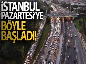 İstanbul'da haftanın ilk iş gününde trafik yoğunluğu erken başladı