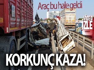 Ters yöne giren araç kağıt gibi ezildi: 1 ölü, 2 yaralı