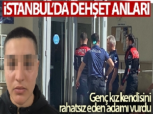 Genç kız kendisini rahatsız eden adamı vurdu