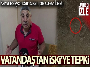 Kanalizasyondan sızan pis su bodrum kattaki eve bastı